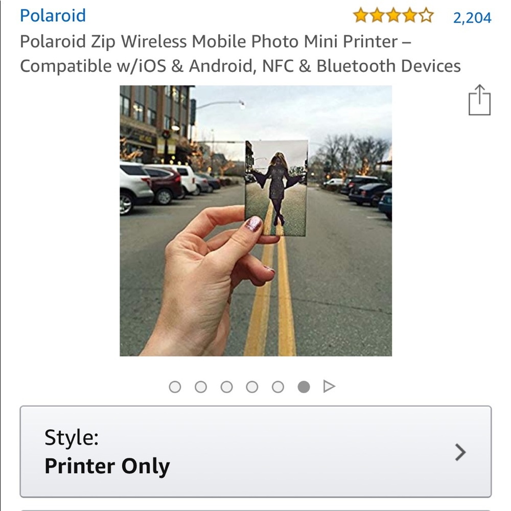 Polaroid wireless instant mobile photo printer